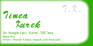 timea kurek business card
